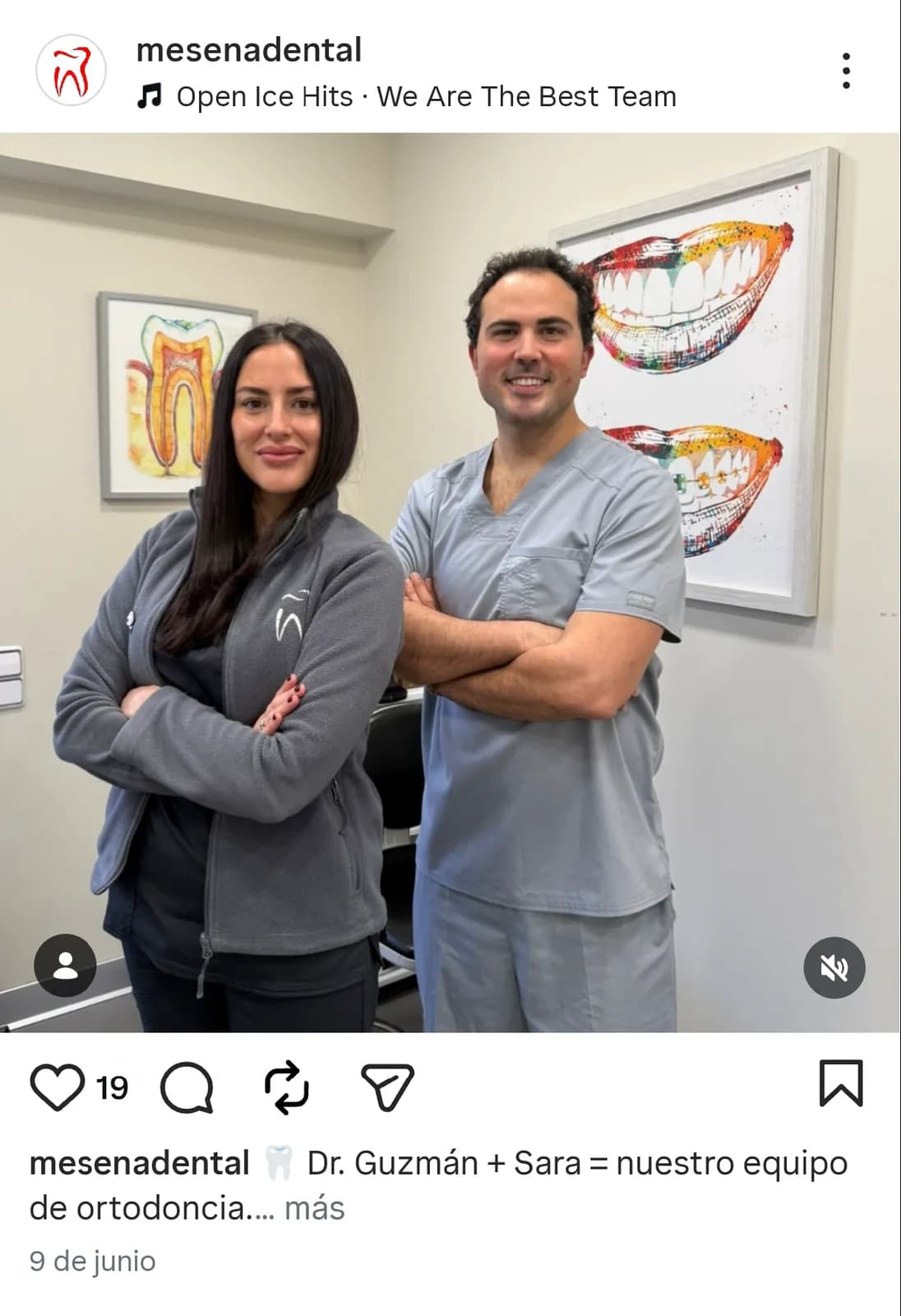 Publicación de @mesenadental: el equipo de ortodoncia de la clínica